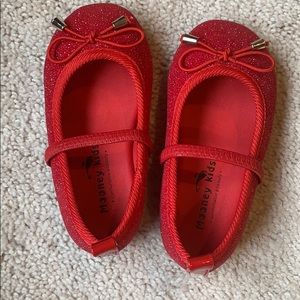 Red toddler shoes